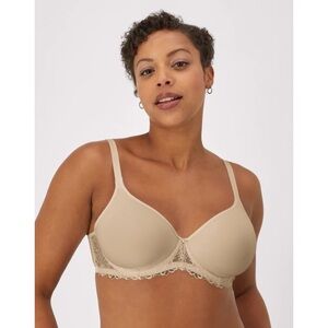 Bali One Smooth Ultra Light Embroidered Full-Figure Underwire Bra - Nude - 40C